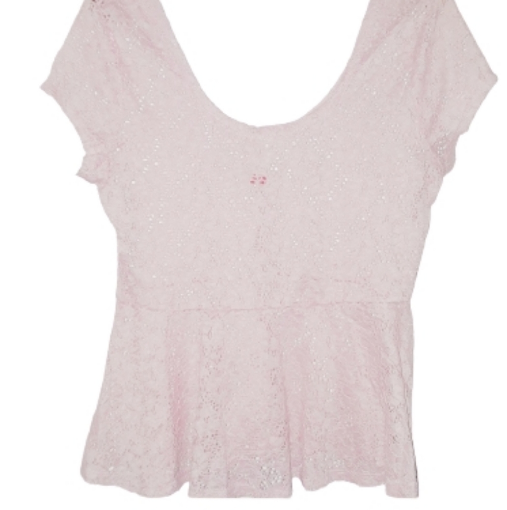 ❤No Boundaries lilac lace peplum top. XL (15/17) - Picture 4 of 4